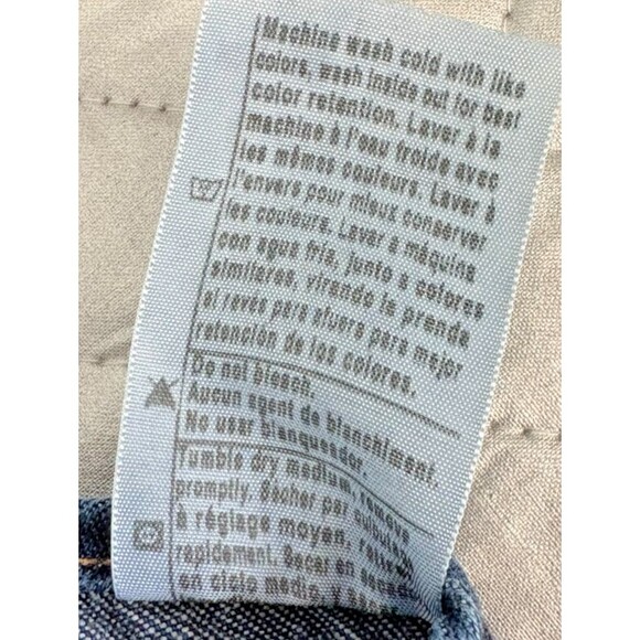 Carhartt 12x34 Denim Blue Jean Work Bib Carpenter Overalls WR007 HDK 6956 - Picture 7 of 9